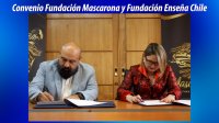 La Fundación Mascarona Para la Gente de Mar y la Fundación Enseña Chile firman convenio.
