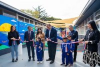 Fundación CSAV y Escuela Padre André Coindre inauguran nuevo patio para niveles de Prebásica y Básica